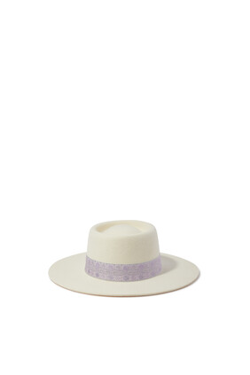 قبعة فيدورا لافندر لوليتا